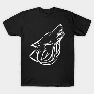 Tribal Howling WOlf T-Shirt